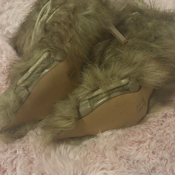 Faux Fur Boots with Rope Detail - Picture 6 of 6